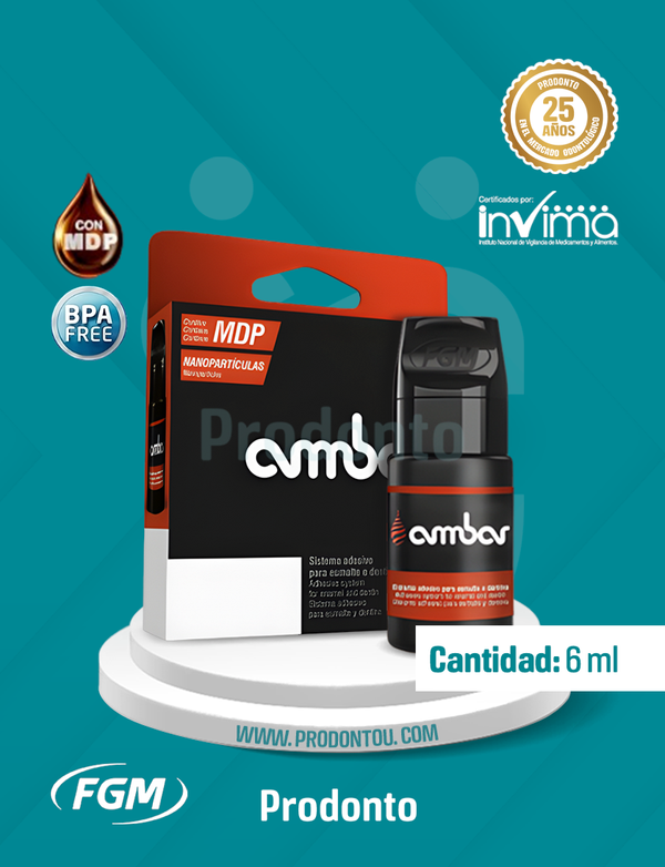 Adhesivo Ambar Dental FGM Presentación negro y naranja 4 ML