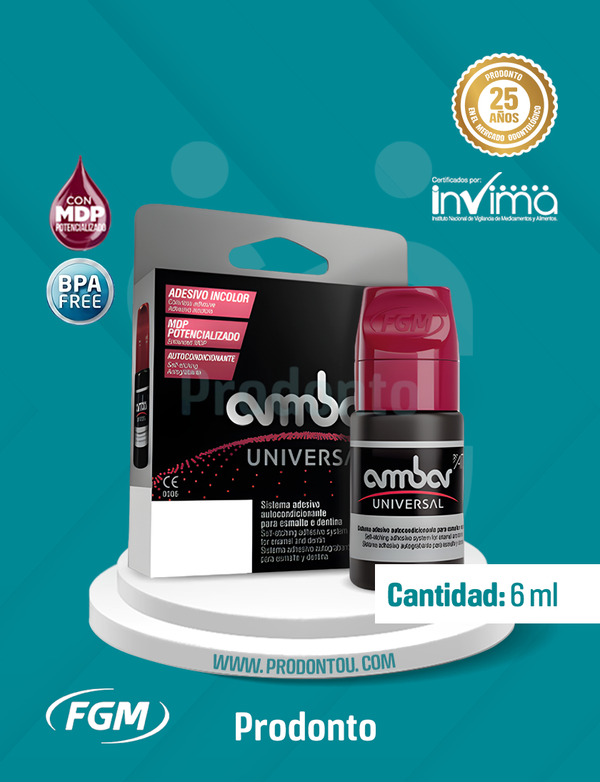 Adhesivo Ambar Dental Universal de autograbado FGM 6 ML