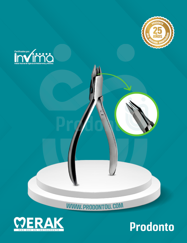 Alicate de ortodoncia de alta calidad en acero inoxidable de tres (3) picos - Merak