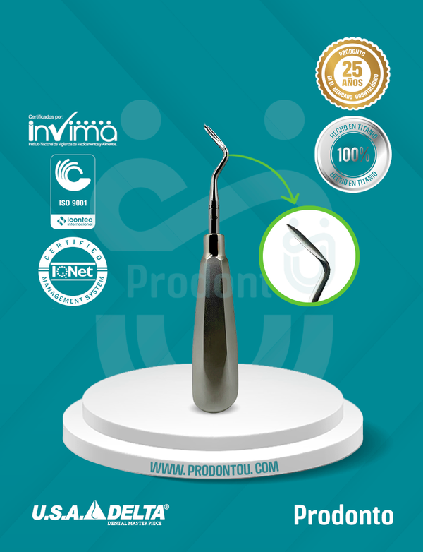 Elevador Dental para Apexo Angulado Derecho - U.S.A. Delta